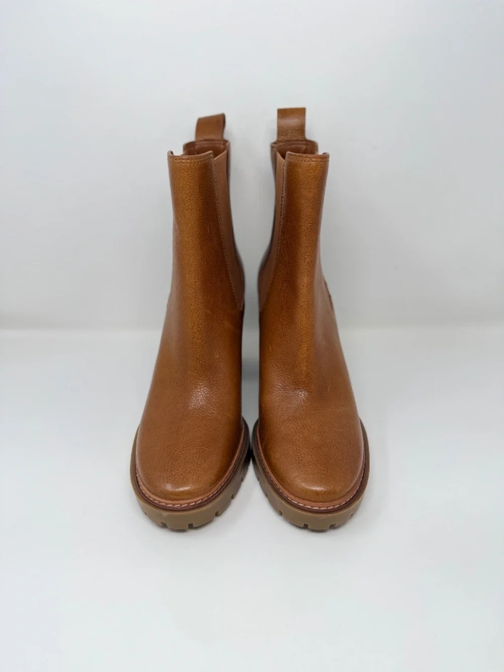 New Tory Burch Carson Lug Sole High Heel Boot Sz 10.5